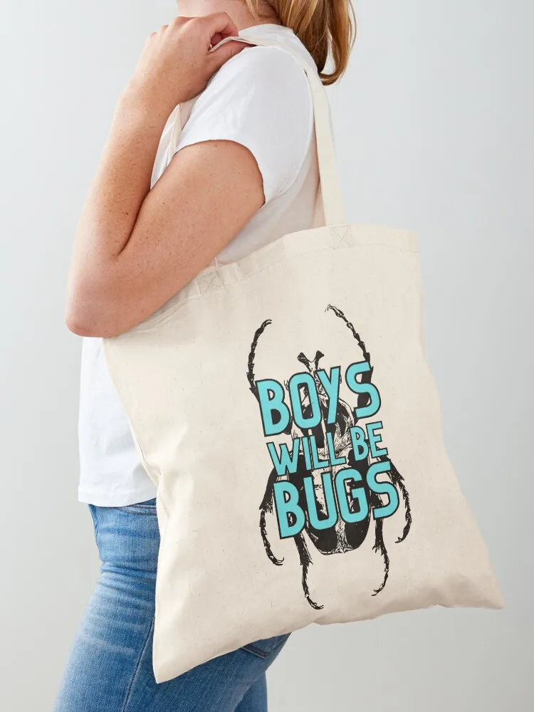 

Boys will be bugs blue Tote Bag Shopper handbag Shopping bags female bag hand bag ladies