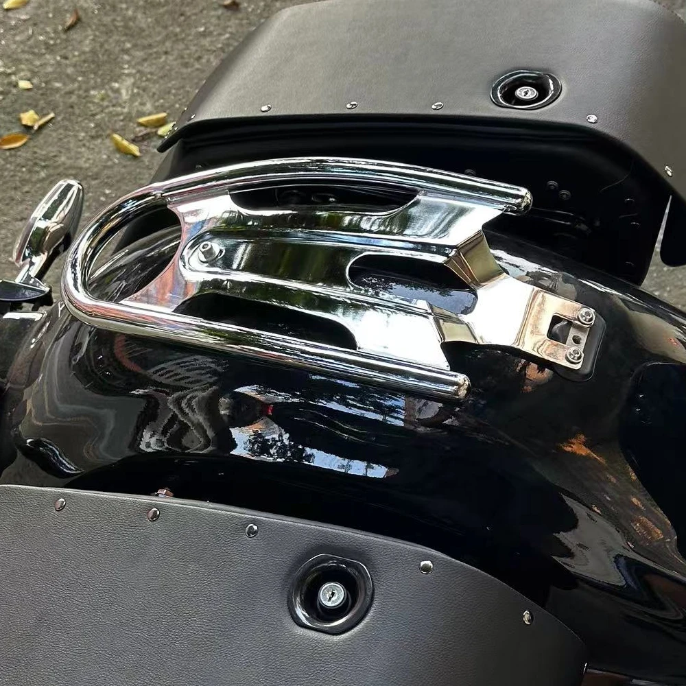 Chromowany bagażnik tylny ze stali nierdzewnej - czarny Pasuje do BMW R18 Classic R 18 100 Rok 2020 2021 2022 2023 2024 2025