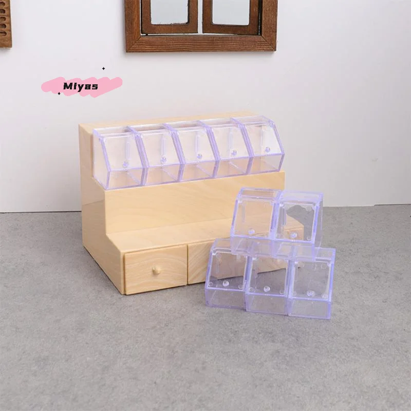 1/12 Schaal Dollhouse Mini Supermarkt Scène Decoratie - Opslag Display Rack met Lollipops voor Fantasiespel Speelgoed