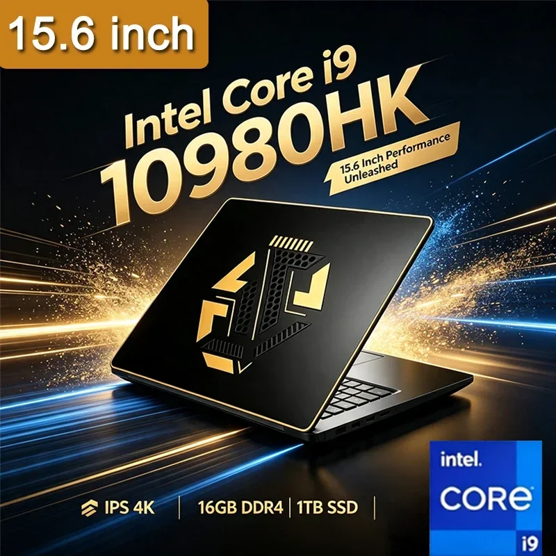 15.6" Intel Core i9 10980HK Gaming laptop Windows 11 PC Gamer 16GB RAM 1TB SSD Fingerprint Unlock Backlight Office Computer