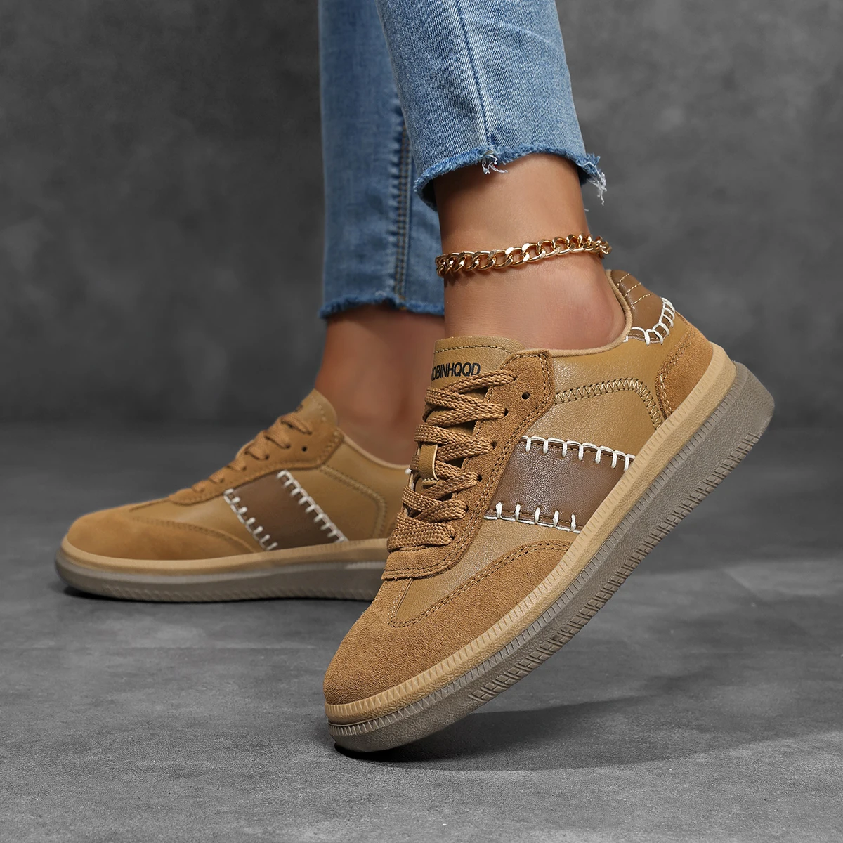 Women Fashion German Training Casual Skate Shoes, Lightweight Breathable Non-slip Versatile Trendy Sneakers for Daily Outdoor Co