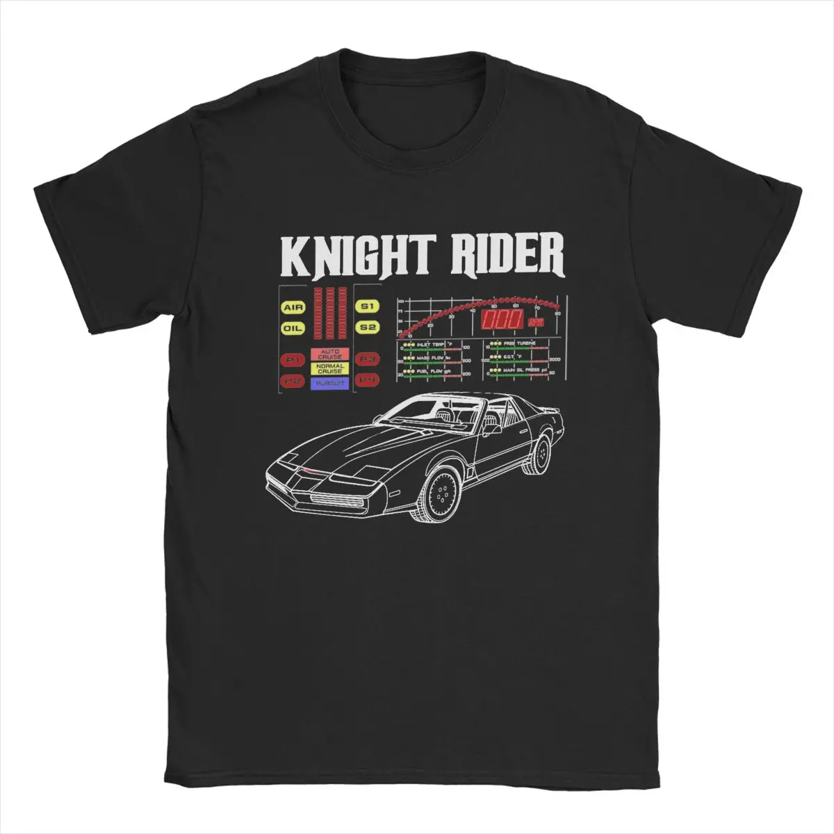 Knight Rider KITT Active T-Shirts Men Women Novelty Pure Cotton Tees O Neck Short Sleeve T Shirt Plus Size Clothes - view 2
