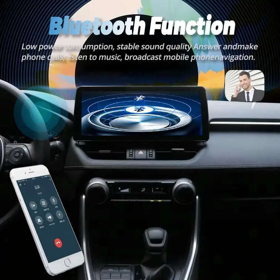 NAVIRIDER Carplay اللاسلكية لتويوتا Rav4 Prime XSE 2021 2025 12.3 بوصة راديو السيارة الاندورويد مشغل وسائط متعددة نظام تحديد المواقع نافي المتكلم
