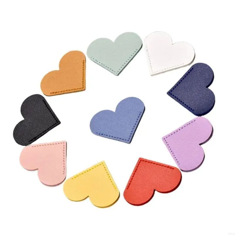 

10 шт., угловой маркер для страниц в форме сердца, кожаные угловые закладки, разделитель страниц для любителей книг, аксессуары