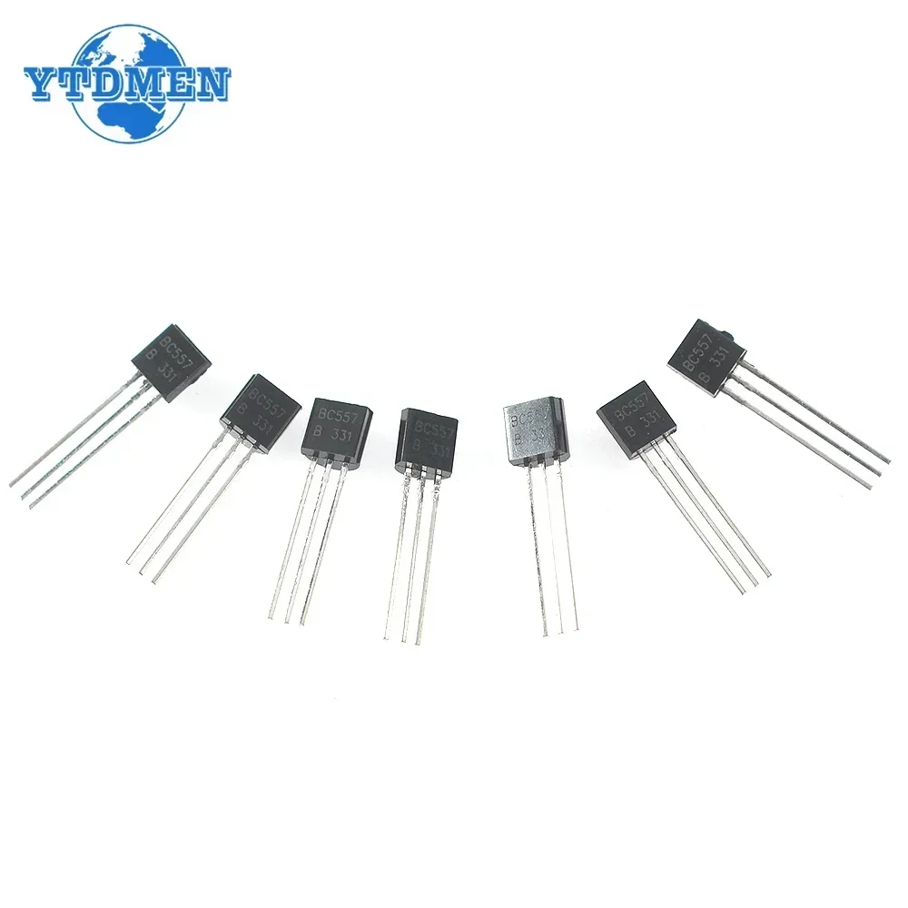 50pcs/lot Transistor BC547 BC557 TO-92 NPN PNP Triode Transistors Kit