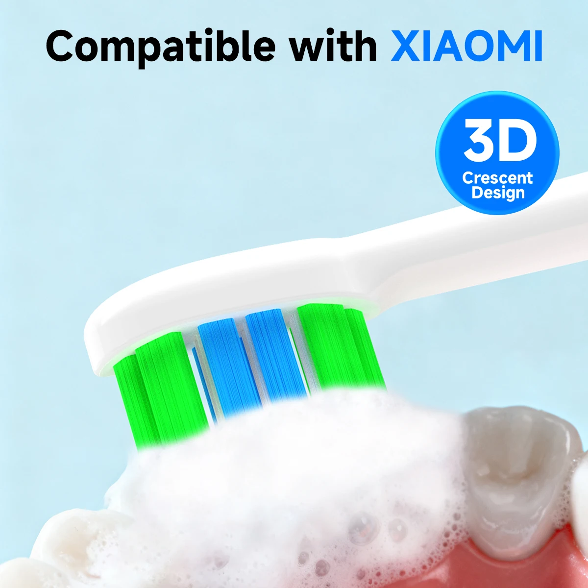 

4PCS/8PCS/12PCS/Replacement Toothbrush Heads for Xiaomi Mijia/Mi Home T300 T500 Series Sonic Electric Brush Handles