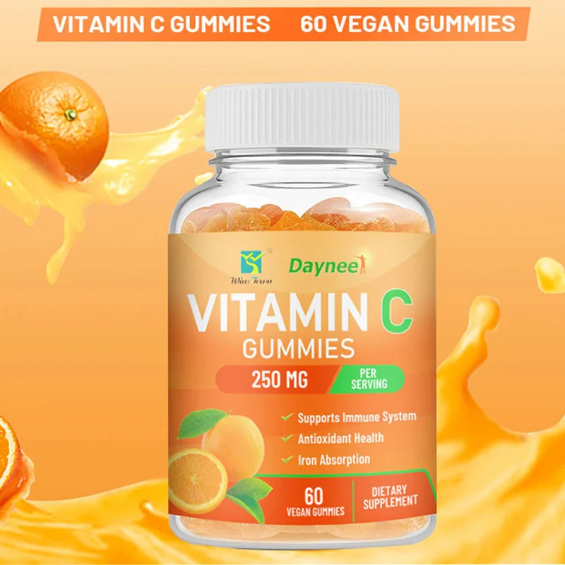 

60 Pills Vitamin C Soft Candy Orange Flavor Omprove Skin Firming Low Sucrose Without burden Health Food