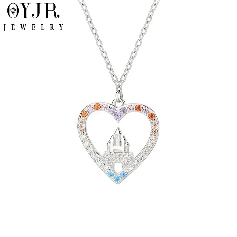 OYJR Silver Plated True Love Necklace Charm Heart Pendant