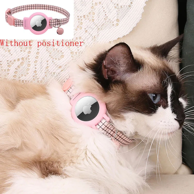 New For Apple Airtag Case Cat Collar With Bell Reflective Anti-Lost Pet Cat Collar For Finder Protective Tracker Collar