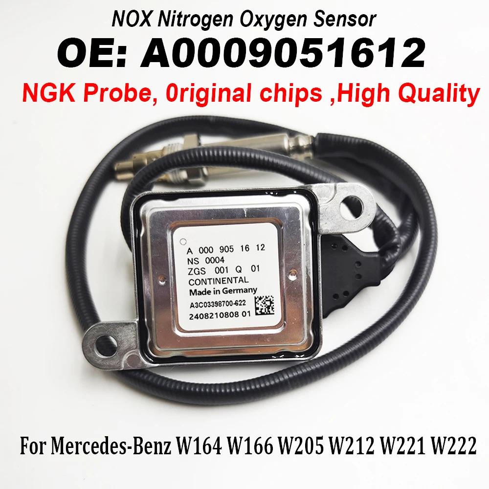 NOx sensor A0009051612 For NGK Probe High Quality chip For Mercedes-Benz W164 Nitrogen Oxygen Sensor 0009051612 A3C03398700-622