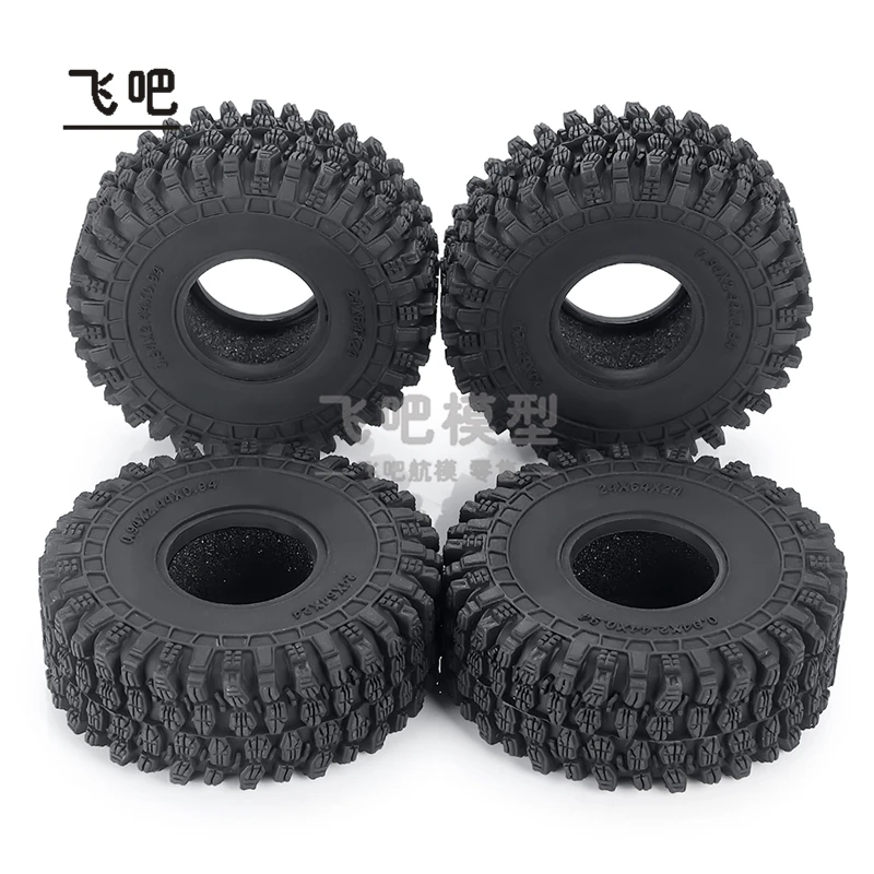 1 Inch Tire Model Climbing Car 64 * 24MM for 1/18 TRX4M Land Rover Mustang Car DIY Modification Accessories