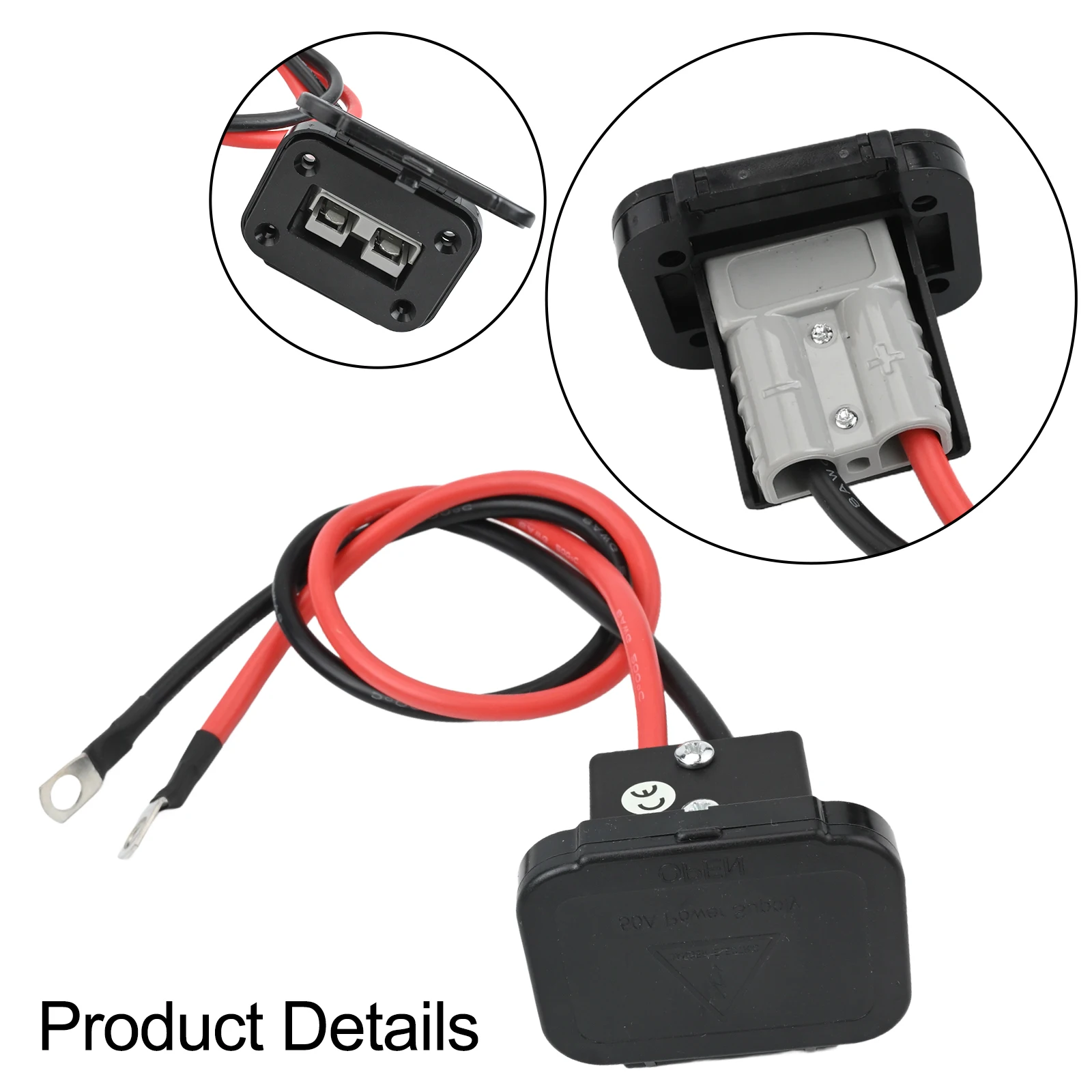 Black Quick Disconnect Connector Temperature Resistant Wide Application Compatibility Ample Length Copper Silver-plated Pins