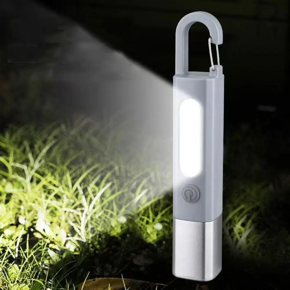 Strong Lighting Portable Flashlight Hanging Design Telescopic Focus USB Charging Flashlight Waterproof Rechargeable