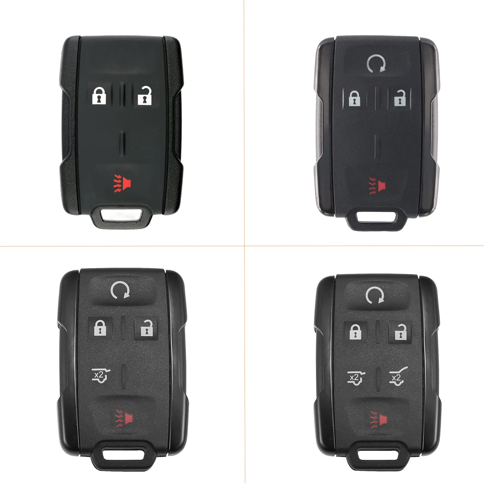 3/4/5/6 Button Car Key Shell Case No Circuit Board Remote Control Keyless Fob For Chevrolet Colorado Silverado GMC Canyon Sierra