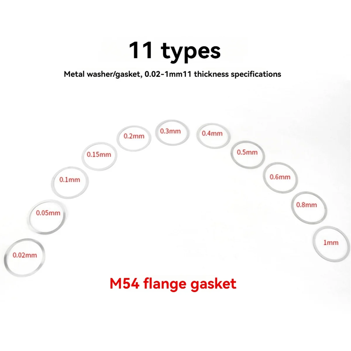 Bridas N18R de 0,1-1MM, especificaciones múltiples, junta de brida de acero inoxidable, cámara, fotografía, telescopio astronómico, parte M54