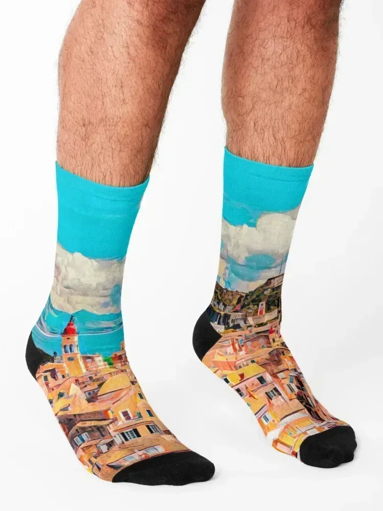 Corfu Socks warm winter halloween happy men cotton high quality Socks Man Women's