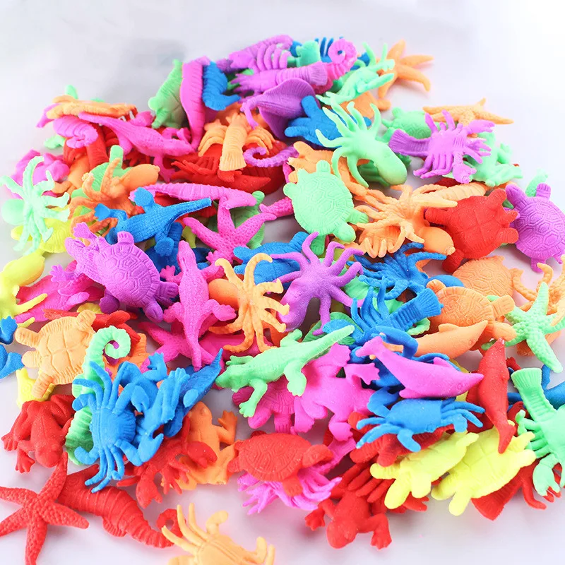 20Pcs Cute Animals Ocean Swelling Magic Toys Growing In Water Bulk Kids Birthday Gift Baby Shower Guest Party Favors Pinata