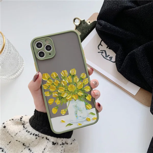 Retro Ölgemälde Blumen Handyhülle für iPhone 17 Pro Max 11 12 Pro Max 16 15 Pro Max Plus 13 12 Mini X XR XS 14 Plus Hüllen – Detail 2