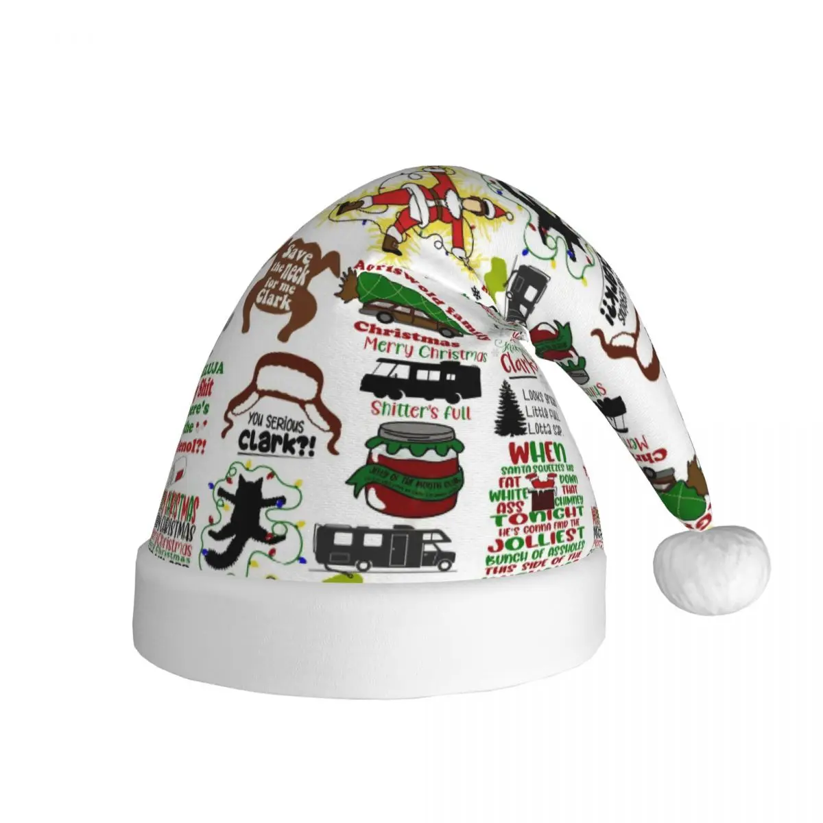 Nordic Pattern Christmas Hat for Adult Men Women Chevy Chase National Lampoon's Vacations Santa Hat Cap Festival Decoration