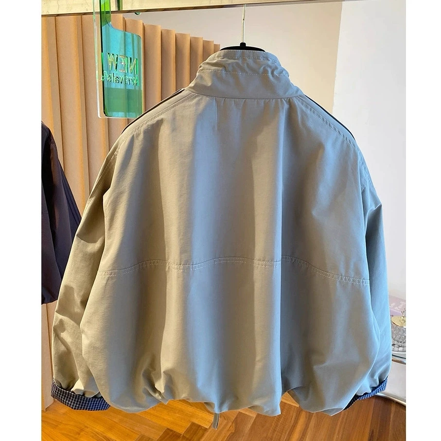 موضة الخريف خندق معطف المرأة شيك فضفاض عادية كل مباراة معطف قصير المرأة طويلة الأكمام سترة واقية السيدات ملابس خارجية #6