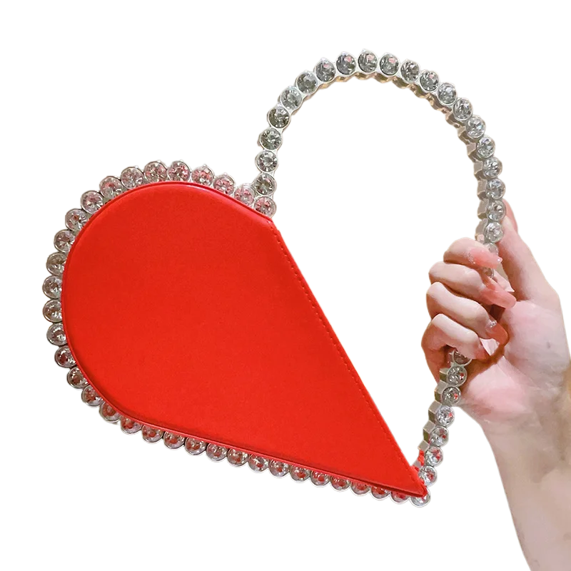 

Женская сумочка, женская сумочка из искусственной кожи в форме сердца, женская вечерняя сумочка, акриловая сумка на запястье для свадебного банкета