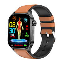 AMOLED ET580 Smart Watch 2.04inch Large Screen ECG Blood Sugar Pressure Oxygen HRV Health Monitor SOS BT Call Men Smartwatch