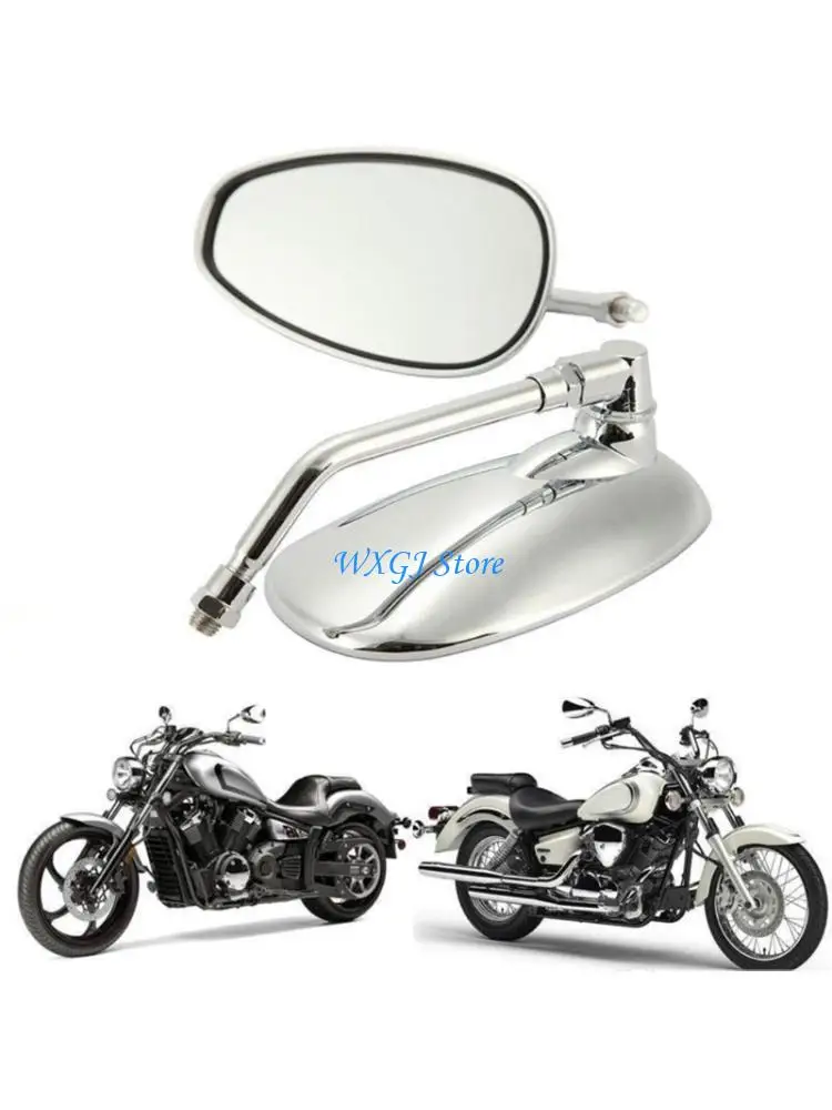 

37JE Rustproof Chrome Finish Rearview Mirror for Motorcycle Wide View Material
