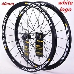 700C Road Bike wheelset Super-lightAolly Aluminum Sealed Bearing Wheelset Flat Spokes Racing 40/50mm Rims road wheel