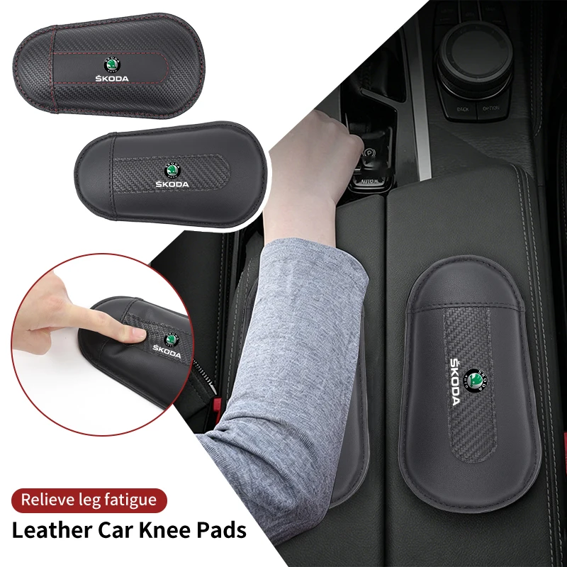 Car Knee Pad Armrest Mat Elbow Pillow Leg Cushion Hand Support Mat For Skoda Octavia Superb Rapid Kodiaq Karoq Fabia Kamiq view 3
