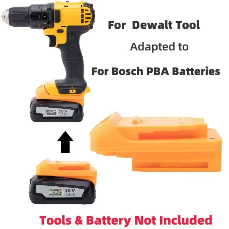Converter Adapter for Dewalt 20V Li-Ion Battery Convert To for Bosch 18V PBA Power Tools(﻿Adaptor Only)