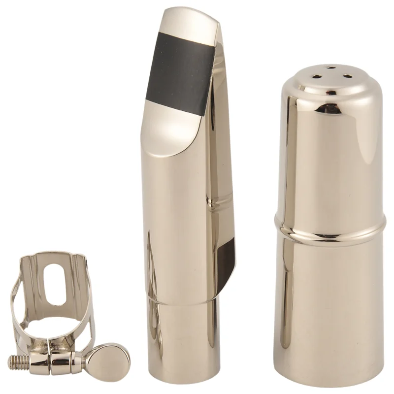 

SYDS Silver Alto Saxophone Mouthpiece Nickelplated Copper Sax Mouth Size 6C 7C For Classical Jazz Music