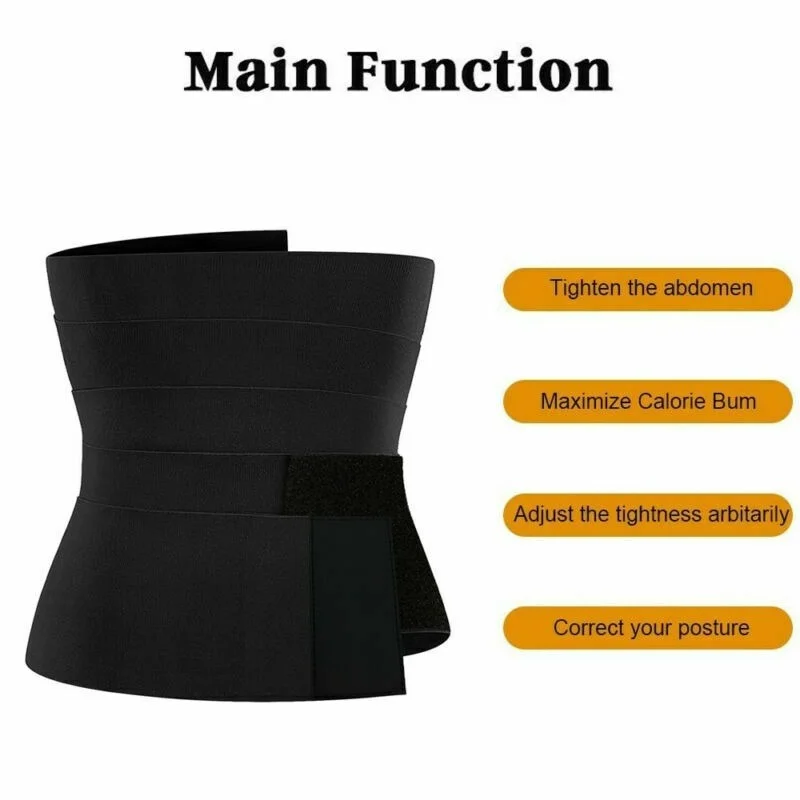 4 Meters faja Belt Slimming Body Shaper Waist Trainer Girdle Sheath Corset Tummy Control Shapewear Belly Sauna Fat Burner