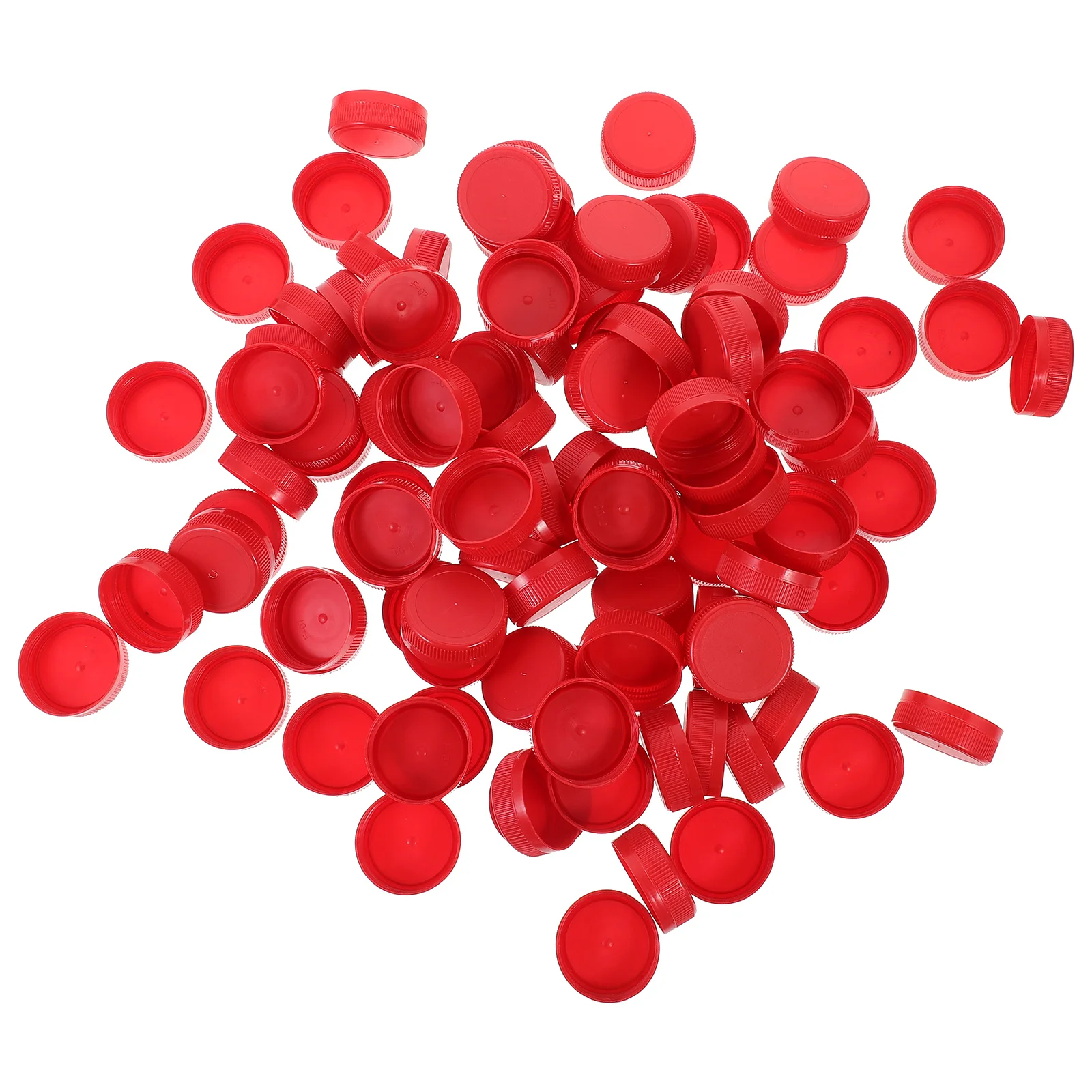 100 قطعة قبعات الزجاجات البلاستيكية الملونة الحرفية الأغطية قابلة لإعادة الاستخدام Diy بها بنفسك الاطفال التعليمية الحرفية اكسسوارات زجاجة ماء ختم قبعات