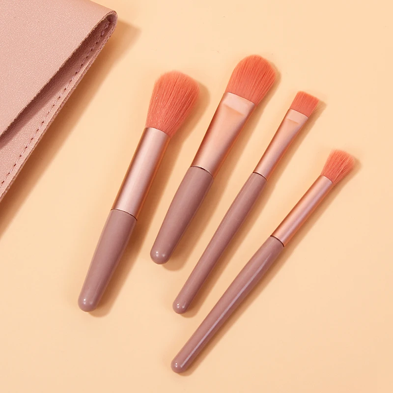 8 Pcs Mini Travel Portable Soft Makeup Brushes Set Eye Shadow Foundation Powder Eyelash Lip Concealer Blush Make Up Brush Set