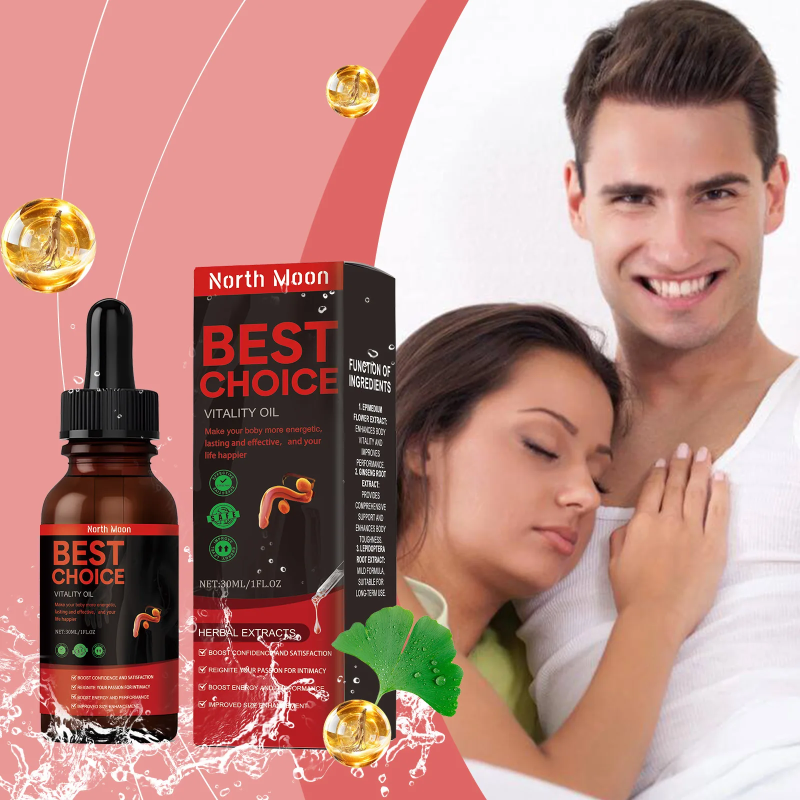 

Men's Care Herbal Oil Men's Body Massage Moisturizing Care Oil