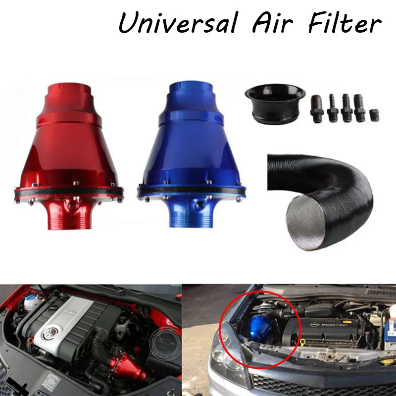 

Universal Air Power Intake Bellows Filter Car Suv High Flow Cold Air Inlet Pipe Cleaner 76mm Air Filter Modified Mushroom Head