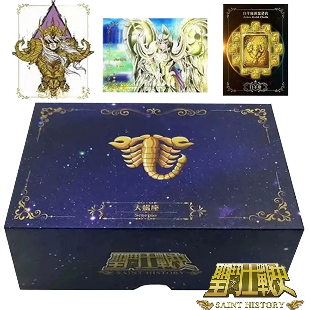 Saint Seiya Collection Card For Children Hyoga Sion Aiolos Authentic Magical Anime Characters Limited Game Card Toys For Family