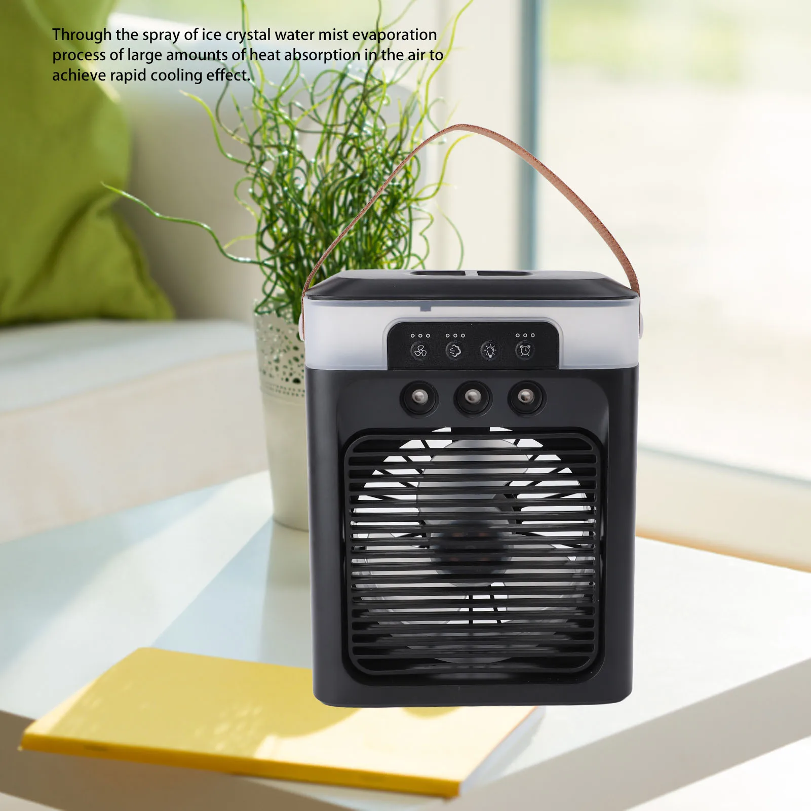 Ventilador de nebulización portátil USB 400 ml aceite esencial aromaterapia humidificador de aire fresco para oficina dormitorio viaje negro