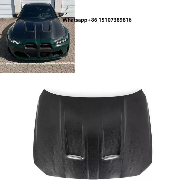 Design Carbon Fiber M4 Car Hood for G80 G82 M3 M4 2021+ High Quality Front Engine Hood Bonnet Cover Bodykit New