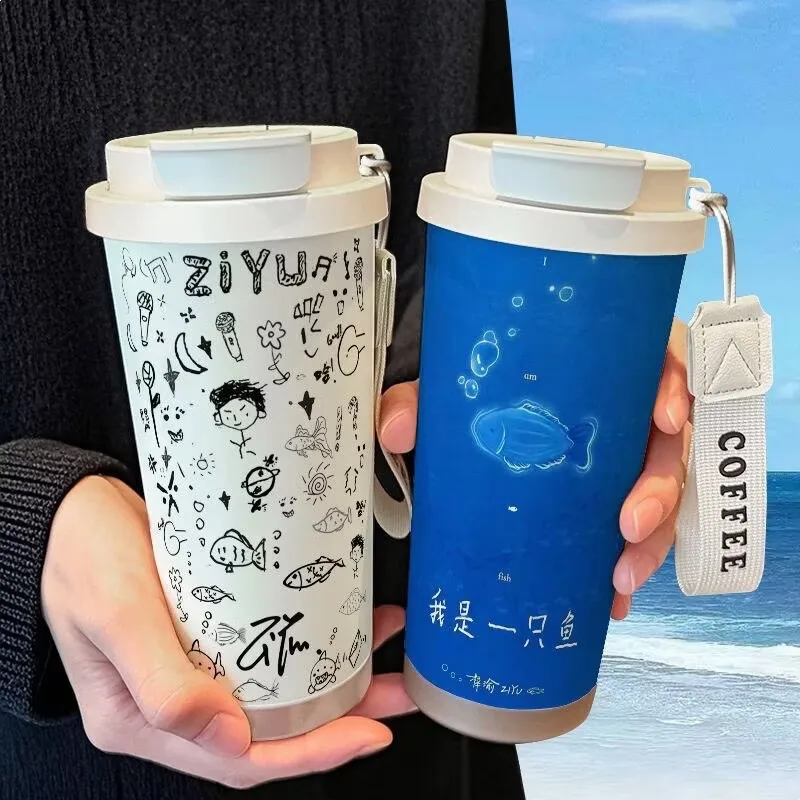 

Ziyu Zhengpeng, Surrounding Insulated Cup 316 Stainless Steel Student Straw Double Drinking Large Capacity Coffee Water Cup