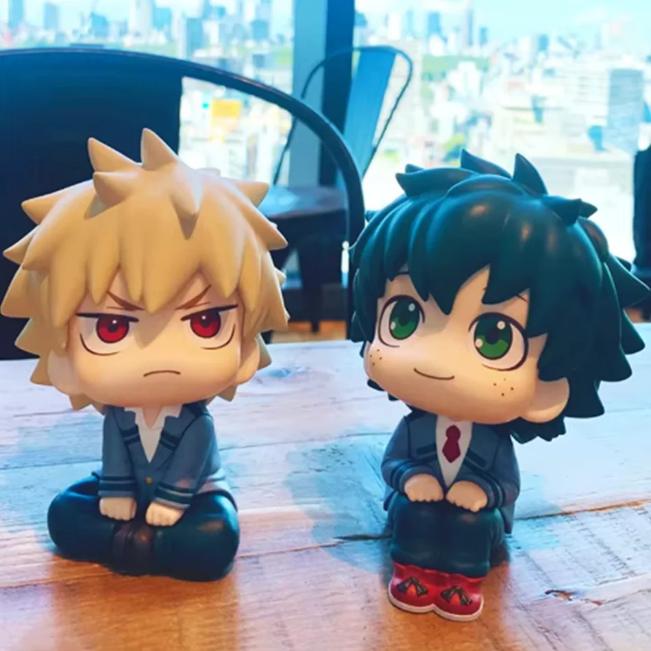 Anime Nendoroid Figures Collectible Model Toys Bakugou Katsuki Midoriya Izuku Todoroki Shoto Toga Himiko for Kids Car Play view 3