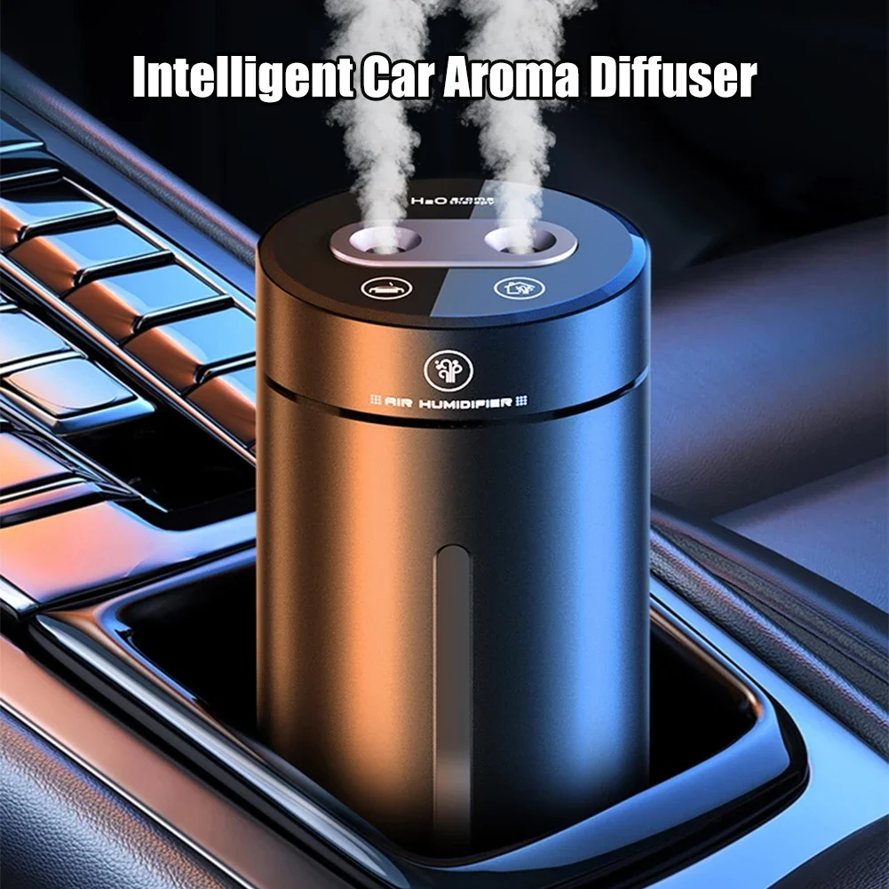 New Upgrade 380ML USB Dual Spray Car Air Humidifier Aluminium Alloy Essential Oils Diffuser Air Freshener For Auto Home Office