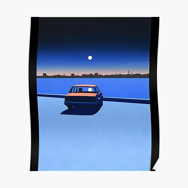 Surrealism Guy Billout Car Blue Classic  Poster Art Decor Home Vintage Print Modern Room Painting Picture Funny Mural No Frame