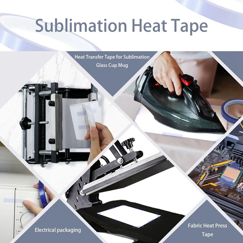 Sublimation Heat Tape, Heat Transfer Tape For Sublimation Glass Cup Mug Fabric Heat Press Tape, 30 Rolls