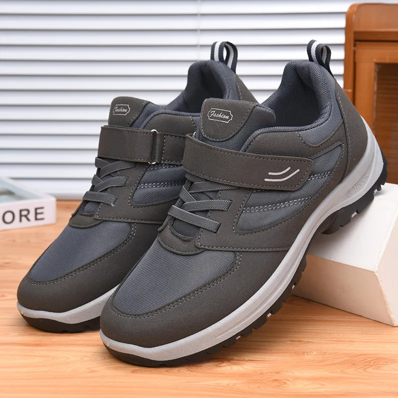 New Men's Spring Casual Sports Walking Shoes with Velcro Fastening Comfortable Sneakers