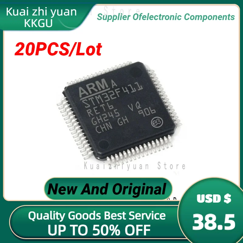 20PCS/Lot New And Original STM32F411RET6 STM32F411RET STM32F411RE STM32F411R STM IC MCU Chip LQFP-64 Chipset Quality Goods