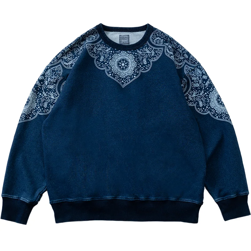 

2024ss High Street Men's Chinese Style Spring Clothing Chic Top for Male Women's Casual Vintage Y2k Sweatshirt