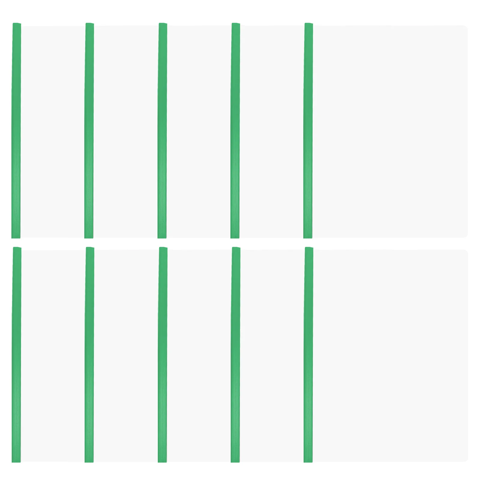 10Pcs Transparent File Folders with Draw Rods A4 Size Plastic Document Clamps for Office School Student Paper Storage Folder