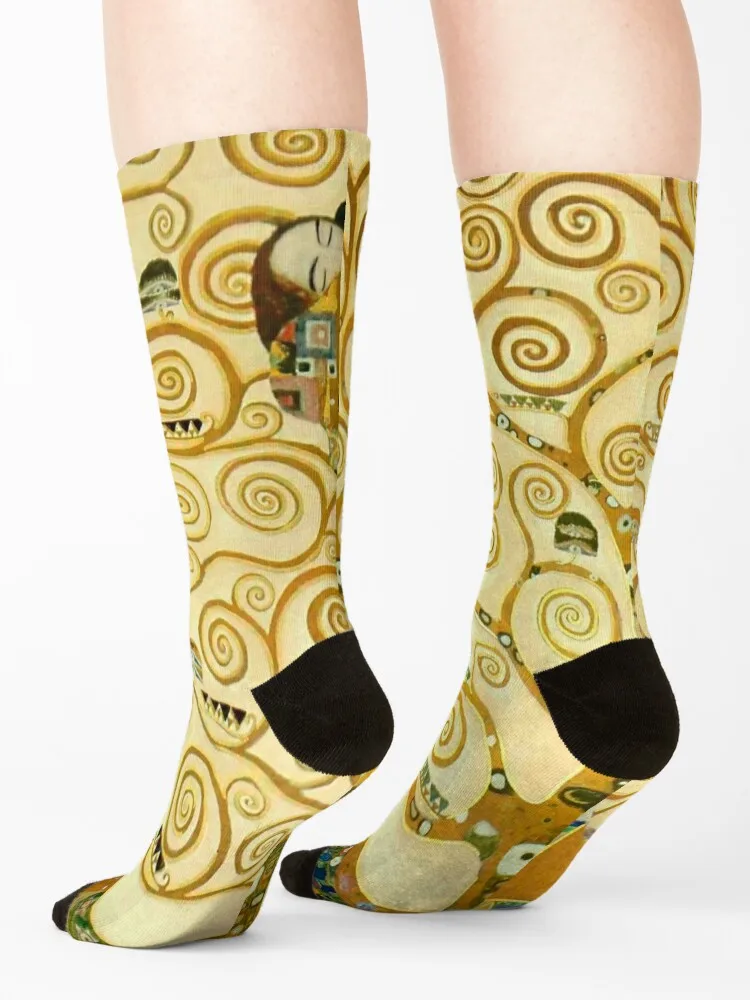 Gustav Klimt Tree of life (detail) Socks valentine gift ideas Wholesale gift Stockings man Men's Socks Women's