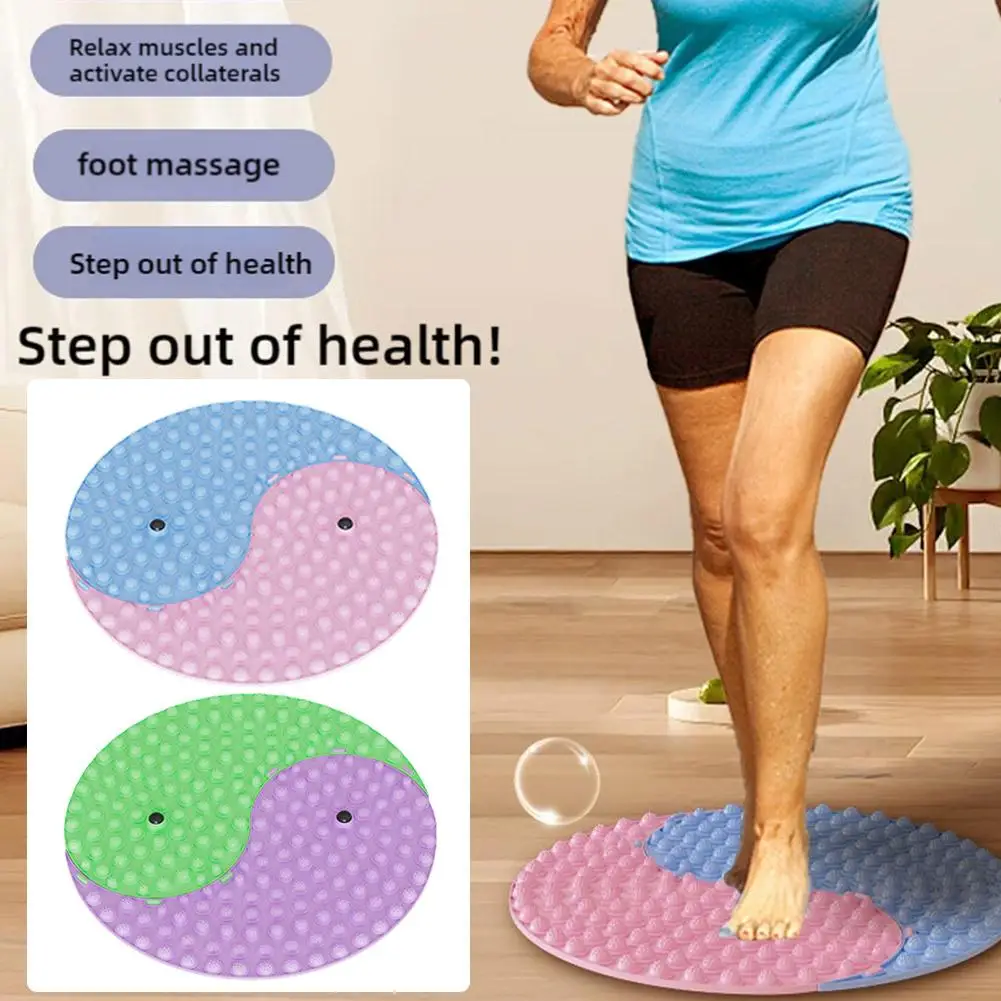 Foot Yoga Massage Acupressure Board Mat Muscle Relaxation Mat Acupuncture Foot Exercise Training Fitness Physiotherapy Roun W5J0